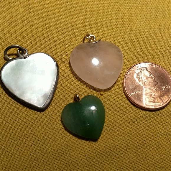 Heart Charms - lot of 3 - Picture 2 of 2